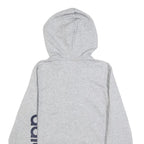 ADIDAS Womens Grey Hoodie L Full Zip Printed Logo Cotton Blend Casual