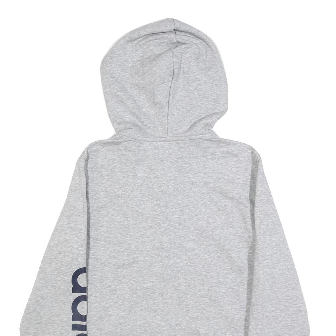 ADIDAS Womens Grey Hoodie L Full Zip Printed Logo Cotton Blend Casual