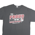 JERZEES Mens Grey Proud Viking Football XL Short Sleeve Crew Neck Graphic