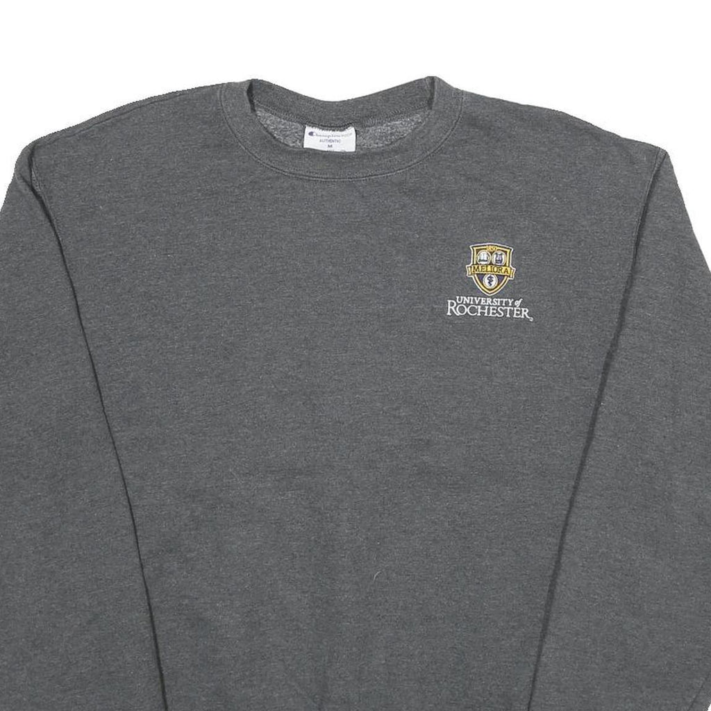 CHAMPION Mens Grey University Of Rochester Crew Neck M Cotton Blend Sweatshirt