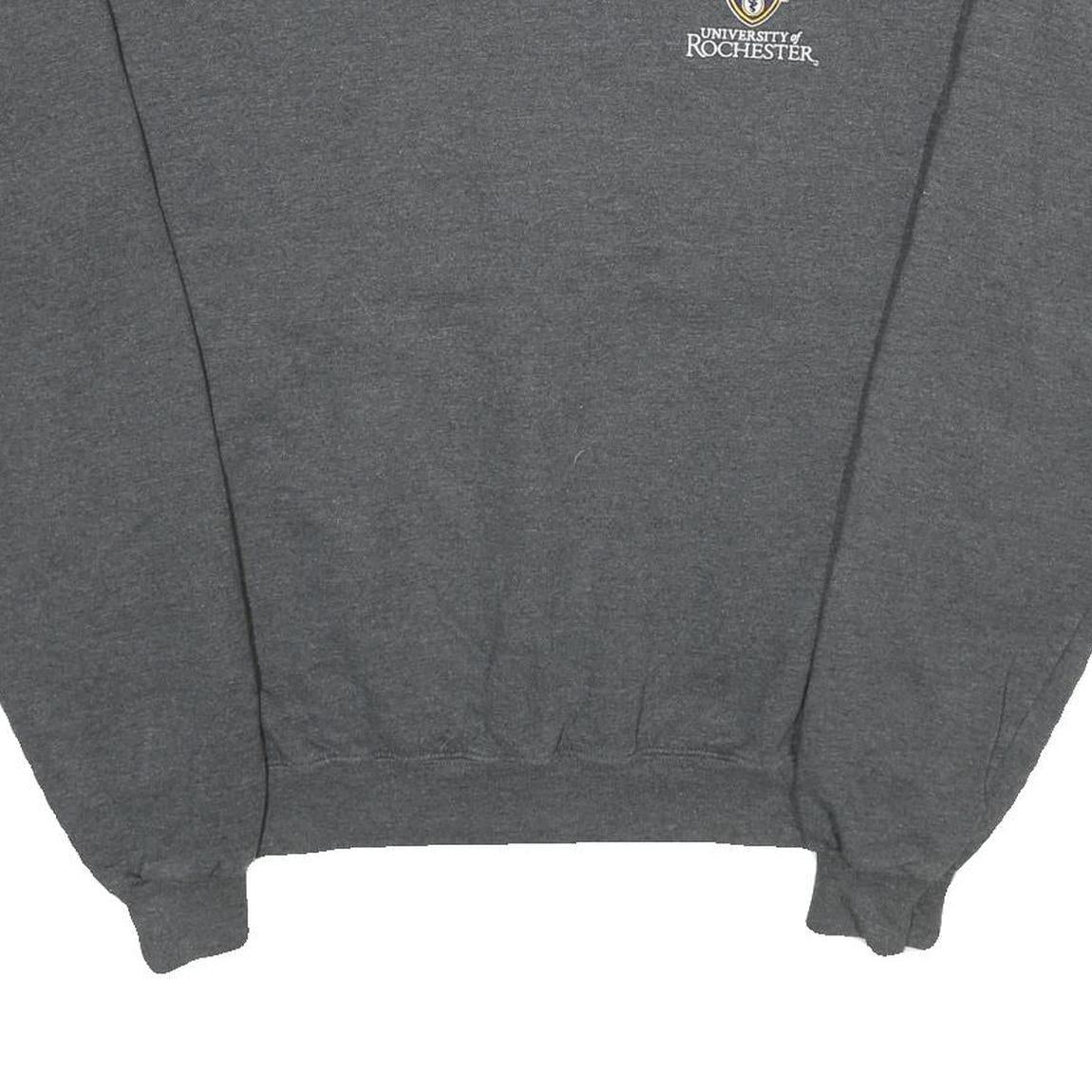 CHAMPION Mens Grey University Of Rochester Crew Neck M Cotton Blend Sweatshirt