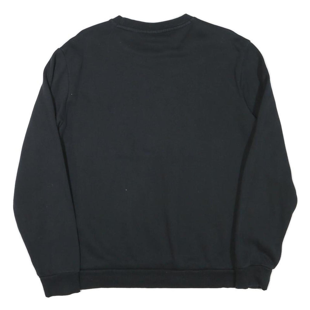 PUMA Mens Black Cotton Blend Crew Neck Sweatshirt M Logo Print Casual