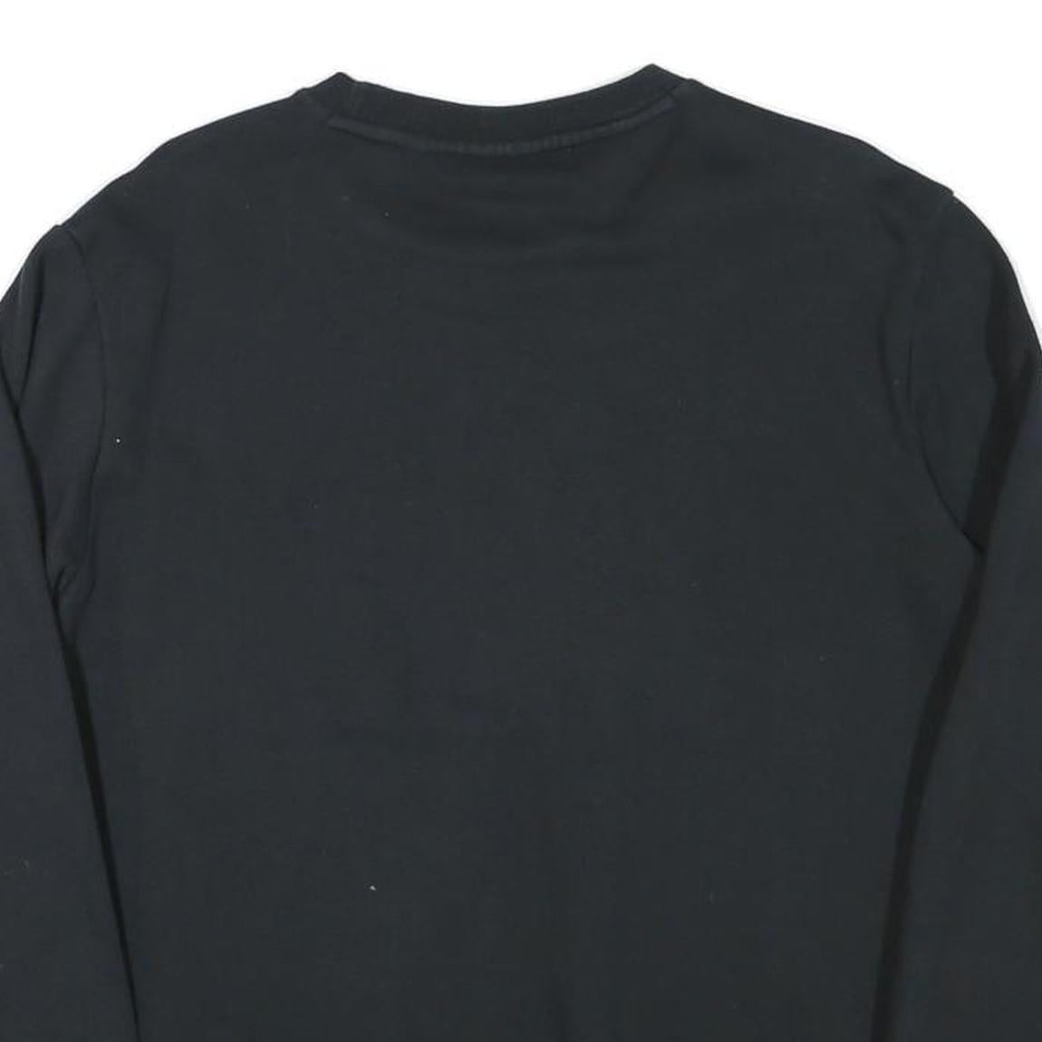 PUMA Mens Black Cotton Blend Crew Neck Sweatshirt M Logo Print Casual