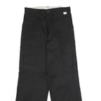 DICKIES Mens Black Polyester Blend Regular Straight Trousers W29 L31 Workwear