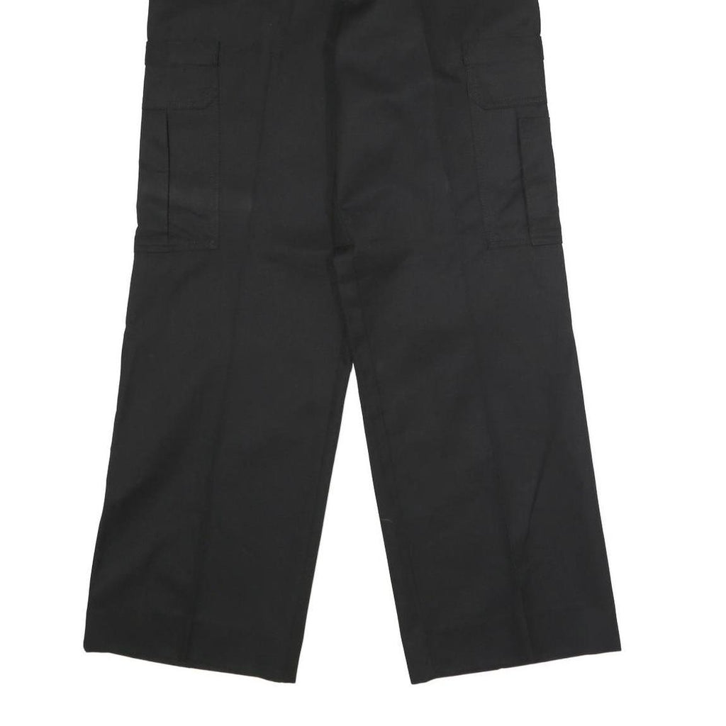 DICKIES Mens Black Polyester Blend Regular Straight Trousers W29 L31 Workwear