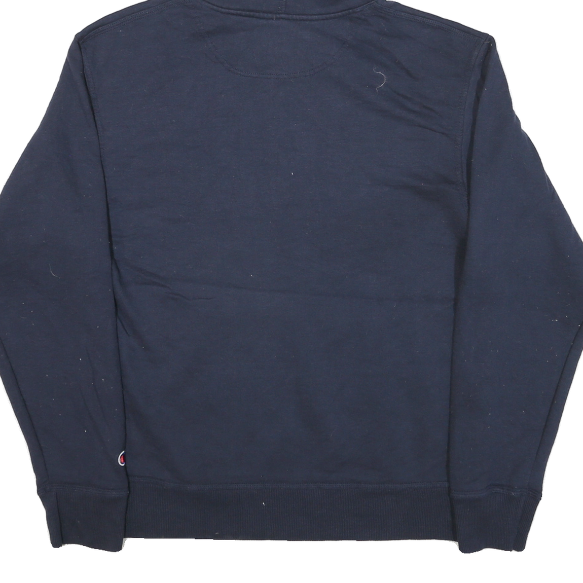 CHAMPION Mens Navy Blue Hoodie M Cotton Blend Half Zip Casual Wear