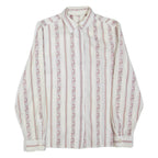 Womens Shirt White Paisley Long Sleeve M