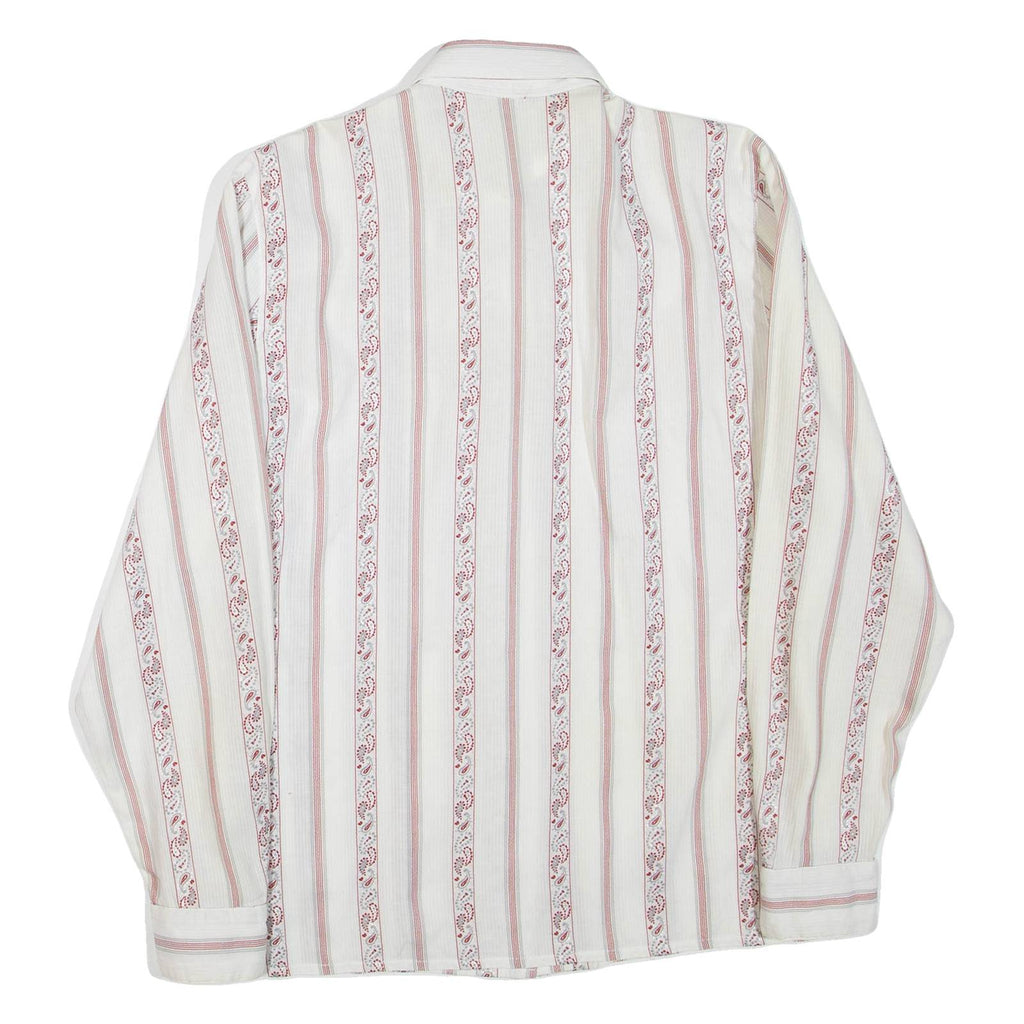Womens Shirt White Paisley Long Sleeve M