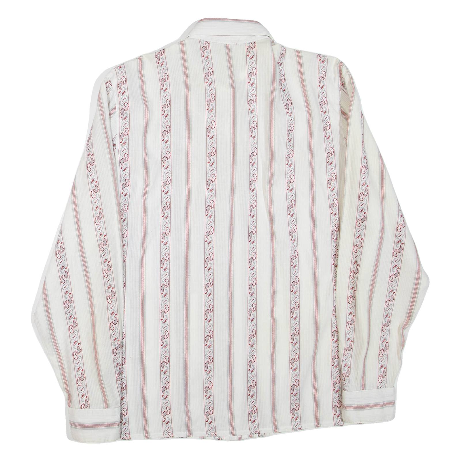 Womens Shirt White Paisley Long Sleeve M