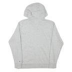 CHAMPION Mens Grey Zip Hoodie M Classic Logo Cotton Blend Casual Wear