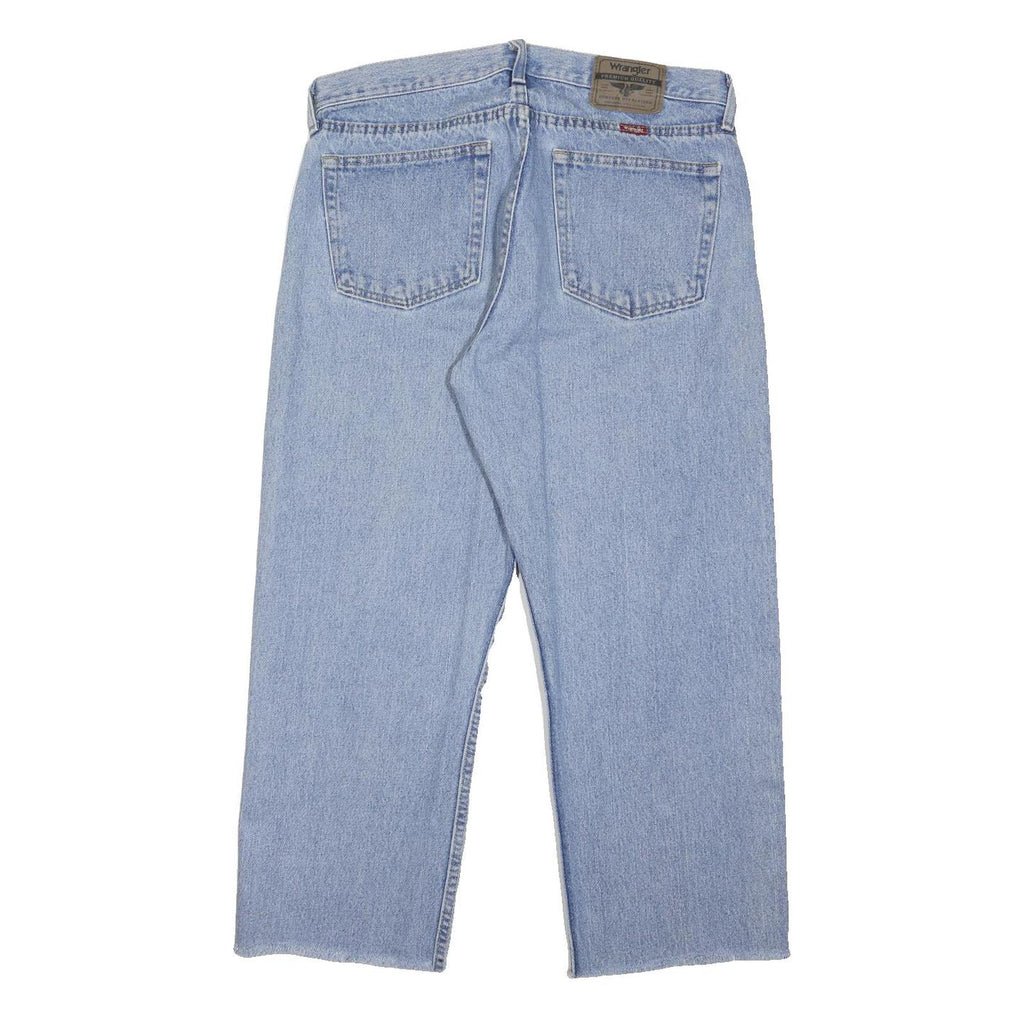 WRANGLER Womens Jeans Blue Relaxed Straight Denim Light W36 L26 Casual Style