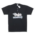 RUSSELL ATHLETIC Mens Black Ironbirds Graphic T-Shirt M Short Sleeve Crew Neck