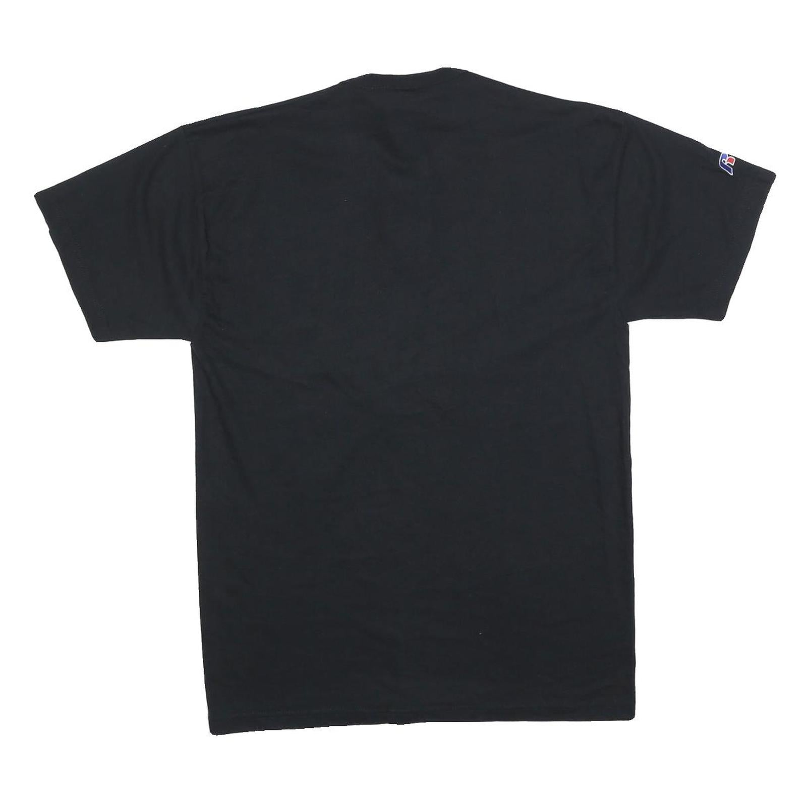 RUSSELL ATHLETIC Mens Black Ironbirds Graphic T-Shirt M Short Sleeve Crew Neck