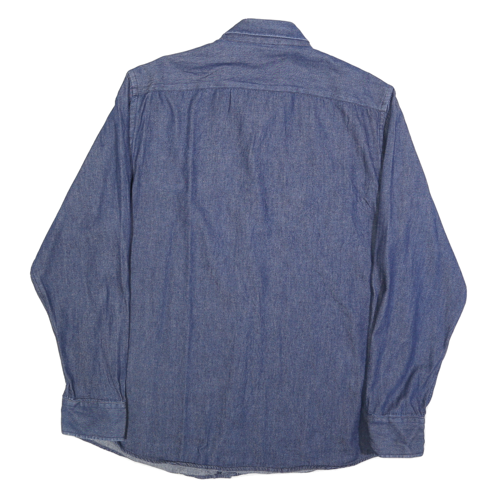 FAZE APPAREL Mens Blue Contrast Detail Cotton Blend Shirt XL Button-Down Casual