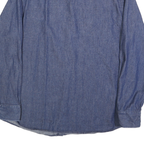 FAZE APPAREL Mens Blue Contrast Detail Cotton Blend Shirt XL Button-Down Casual