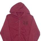 DISNEY Mickey Womens Maroon Hoodie Full Zip USA L