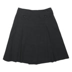 OASIS Womens Black A-Line Knee Length Woven Polyester Blend Skirt UK 10 Zip