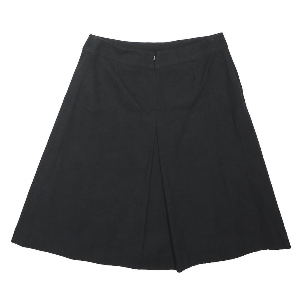 OASIS Womens Black A-Line Knee Length Woven Polyester Blend Skirt UK 10 Zip