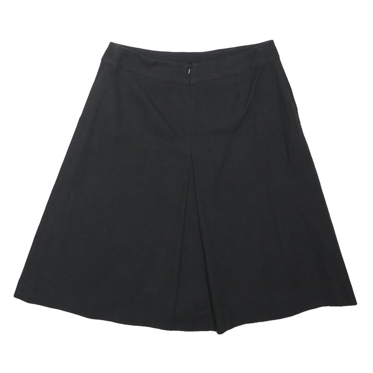 OASIS Womens Black A-Line Knee Length Woven Polyester Blend Skirt UK 10 Zip