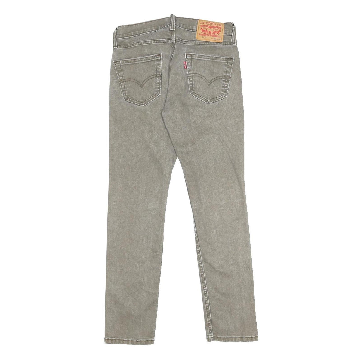 LEVI'S 511 Slim Mens Jeans Grey Slim Skinny Denim Medium W29 L30 Zip