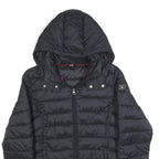 NAPAPIJRI Womens Black Lightweight Puffer Jacket M Polyester Blend Hooded Zip