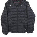 NAPAPIJRI Womens Black Lightweight Puffer Jacket M Polyester Blend Hooded Zip