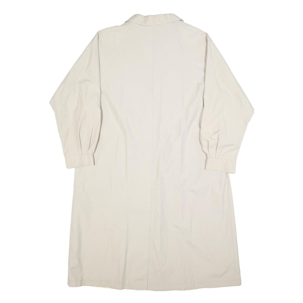 Womens Beige Cotton Plain Button Jacket UK 18 Regular Fit Classic Style