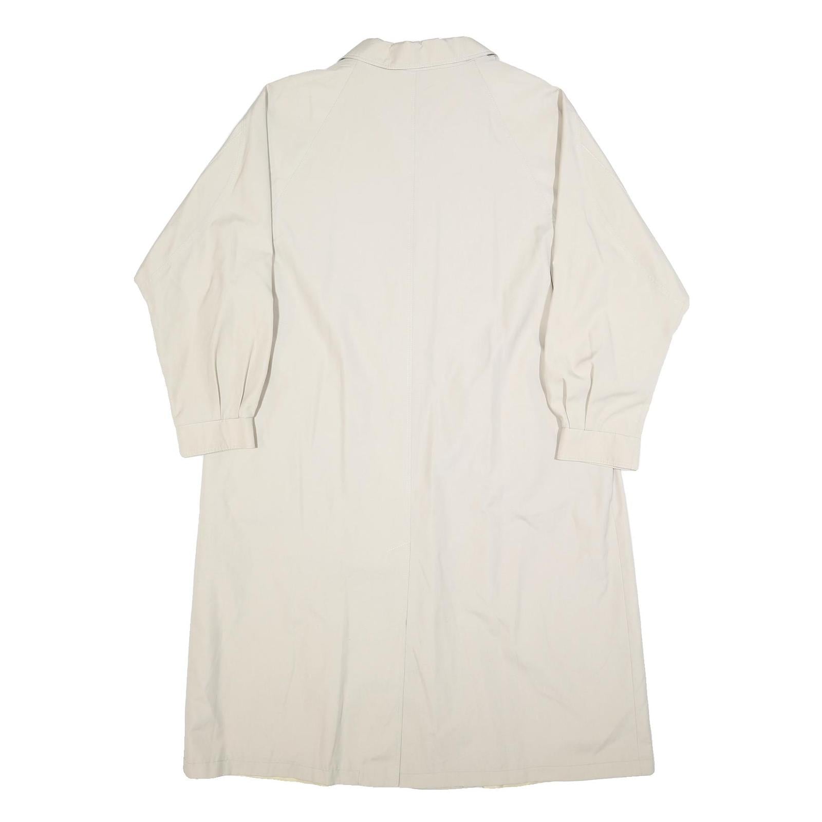 Womens Beige Cotton Plain Button Jacket UK 18 Regular Fit Classic Style