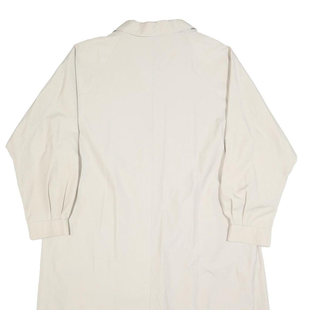 Womens Beige Cotton Plain Button Jacket UK 18 Regular Fit Classic Style