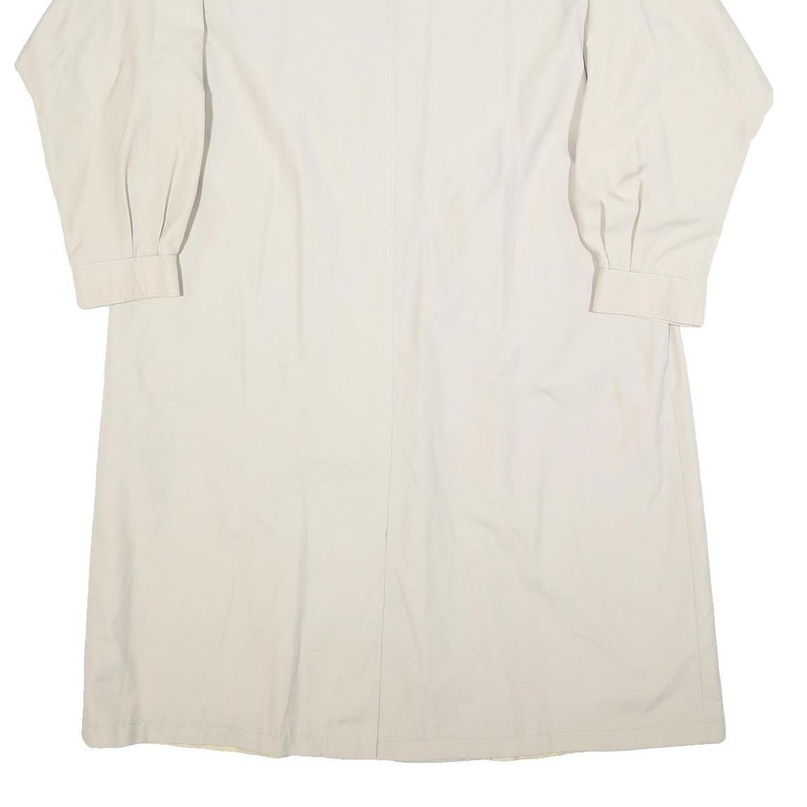 Womens Beige Cotton Plain Button Jacket UK 18 Regular Fit Classic Style