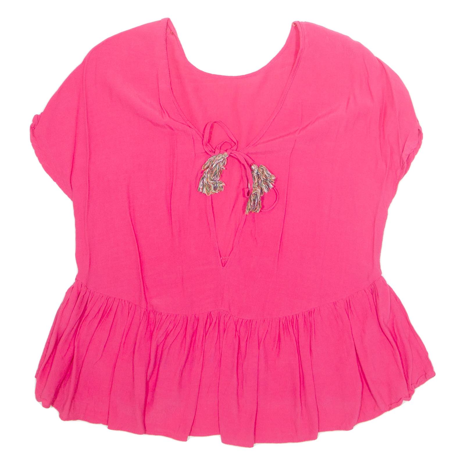 Womens Top Pink V-Neck XL