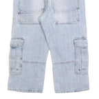 IDIOT 98 86 Mens Light Blue Cargo Cotton Blend Shorts M W32 Utility Summer