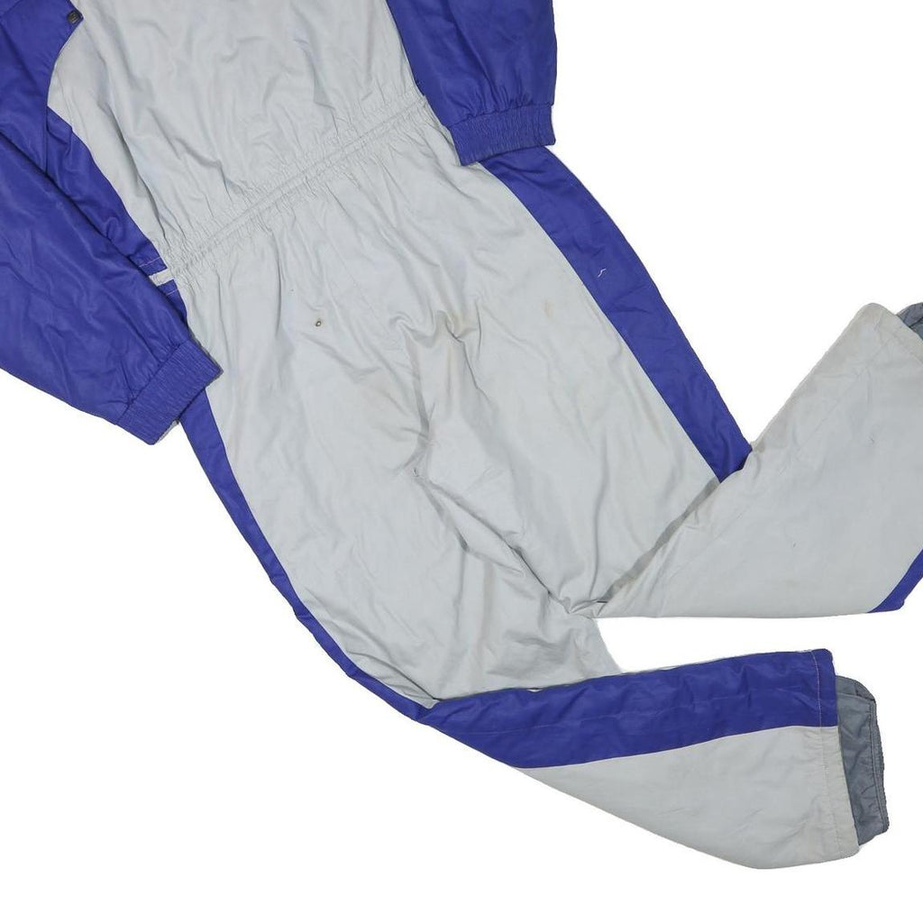 K2 Mens Blue & Grey Lined Dungarees Loose Polyester Blend L W34 L31