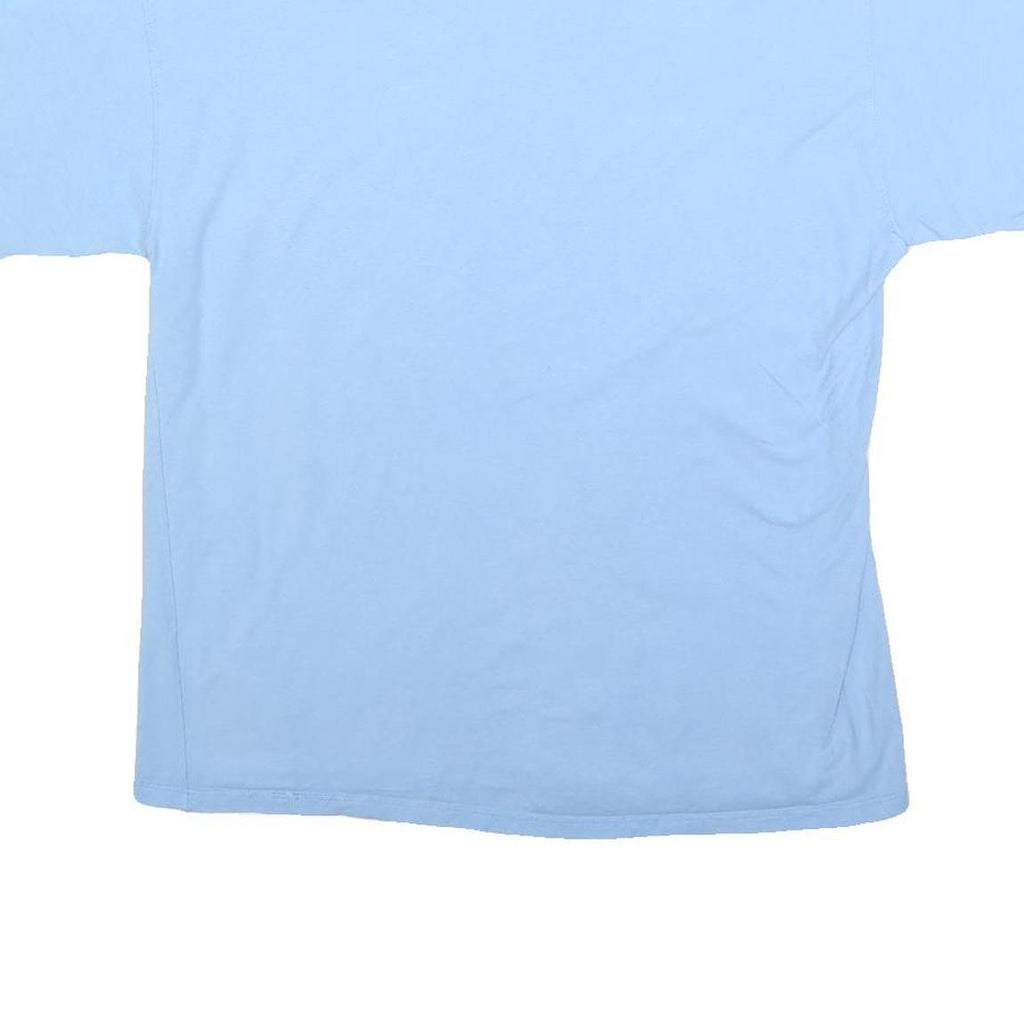 CHAMPION Mens Blue Light Blue Crew Neck Short Sleeve T-Shirt L Cotton Blend