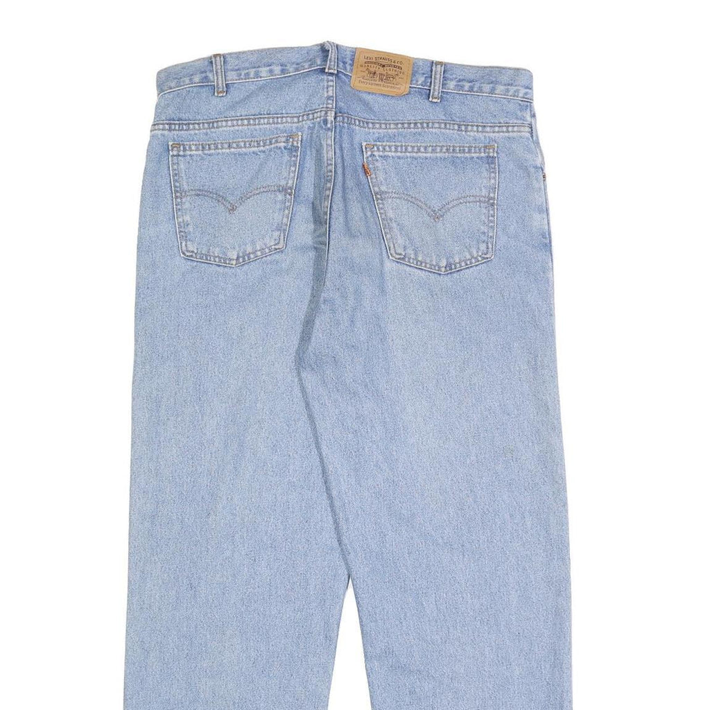 LEVI'S Mens Blue Relaxed Straight Denim Medium W36 L30 Classic Cotton Zip Jeans