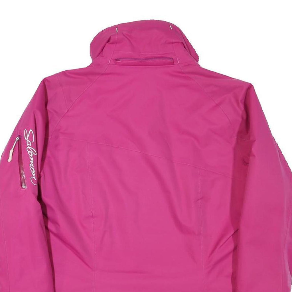 SALOMON Womens Pink Jacket M Polyester Blend Zip Outdoor Sports Activewear