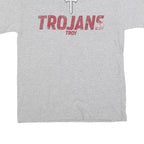 RUSSELL ATHLETIC Mens Grey Trojans Graphic T-Shirt M Crew Neck Short Sleeve
