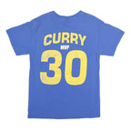 Mens Blue Stephen Curry MVP Graphic T-Shirt Short Sleeve Crew Neck Cotton M