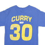 Mens Blue Stephen Curry MVP Graphic T-Shirt Short Sleeve Crew Neck Cotton M