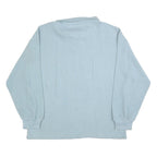 CUFFYS Womens Blue Collar L Floral Heart Embroidered Sweatshirt Casual Pullover