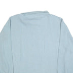 CUFFYS Womens Blue Collar L Floral Heart Embroidered Sweatshirt Casual Pullover