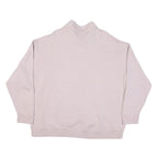 NIKE Mens Light Pink 1/4 Zip Sweatshirt L Casual Cotton Blend Pullover Top