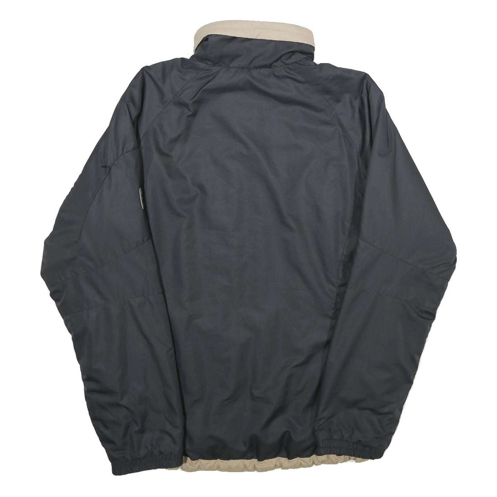 JACK WOLFSKIN Womens Black & Beige Outdoor Jacket UK 12 Polyester Zip Collar