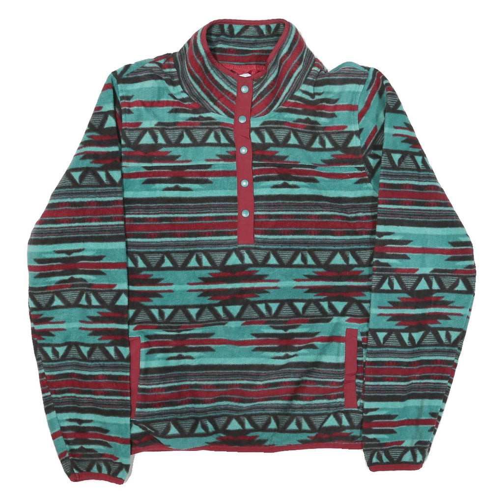 CINCH Mens Blue & Maroon Patterned Pullover Jumper Crew Neck Regular L Nylon