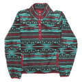 CINCH Mens Blue & Maroon Patterned Pullover Jumper Crew Neck Regular L Nylon