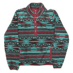CINCH Mens Blue & Maroon Patterned Pullover Jumper Crew Neck Regular L Nylon