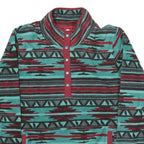 CINCH Mens Blue & Maroon Patterned Pullover Jumper Crew Neck Regular L Nylon