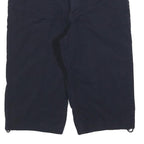 DOCKERS Womens Shorts Navy Casual M W32 Button Cotton Blend Relaxed Fit