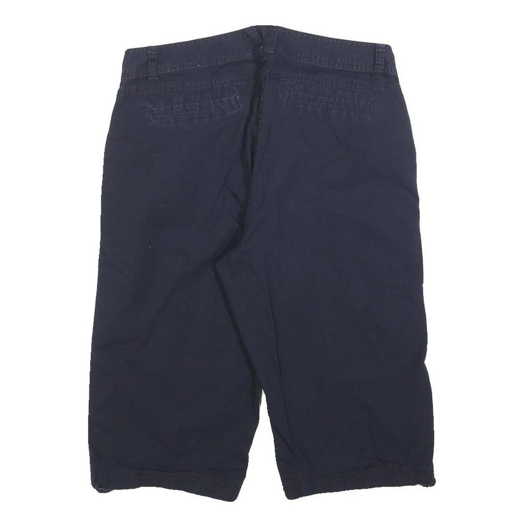 DOCKERS Womens Shorts Navy Casual M W32 Button Cotton Blend Relaxed Fit