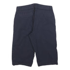 DOCKERS Womens Shorts Navy Casual M W32 Button Cotton Blend Relaxed Fit